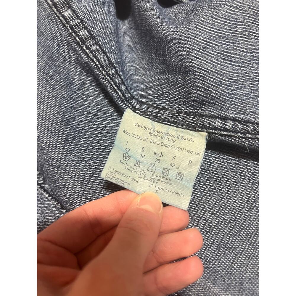 Vintage Fendi Jeans Roma Amor 100% cotton Italian Made SZ 6 Crystal Celeb Style - Picture 9 of 12